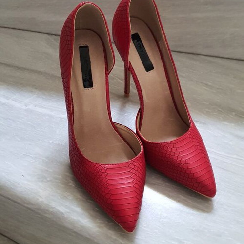 Red high heels with genuine leather insole size 37 new