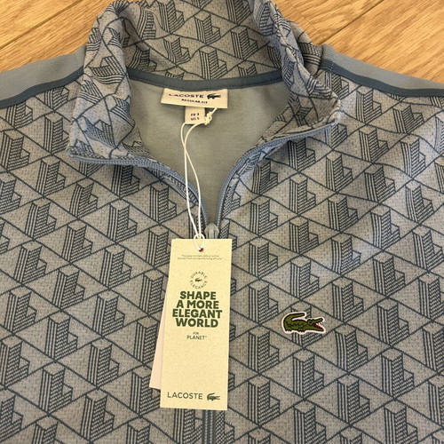 Lacoste Monogram Jacket light blue size S new