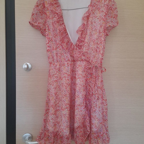 Floral dress like new, pink and multicolored, size S