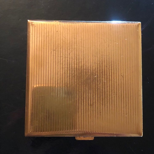 French vintage 1940-1950 women's powder compact used