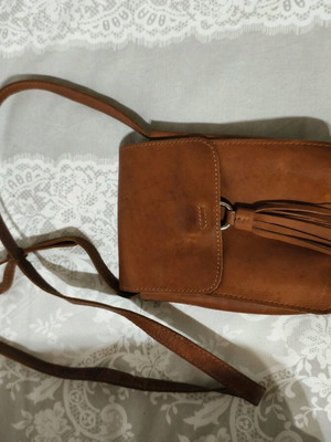 Leather crossbody bag like new brown