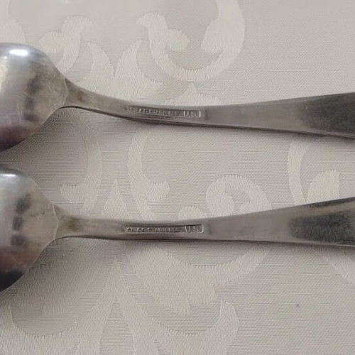 Medical Corps officer spoons used, set of 2, stainless steel