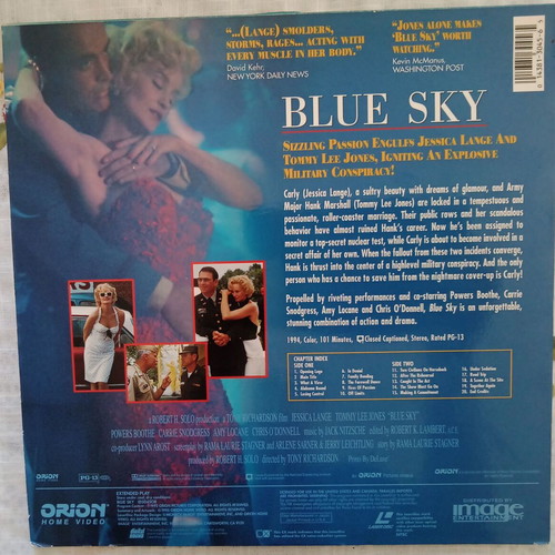 Blue Sky LaserDisc like new, drama