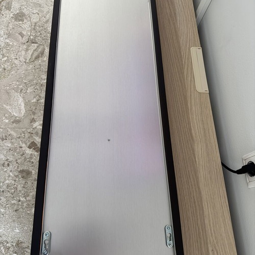 Artease wall light 1.60x33 with leather upholstery like new, made in Greece
