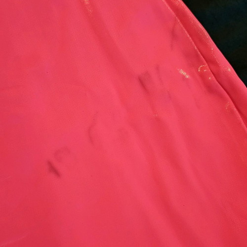 Long-sleeve leather dress used, pink, size L