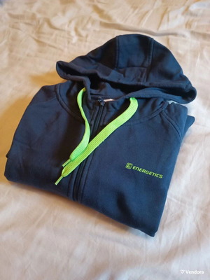 Energetics hoodie jacket Medium used, blue and green