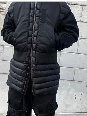 Moncler μακρύ αμάνικο γιλέκο, μαύρο, μέγεθος S, unisex