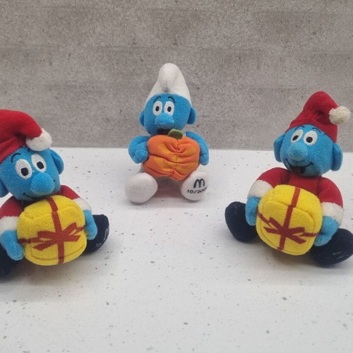 Smurfs McDonald's pack of 3 plush toys used from 2000