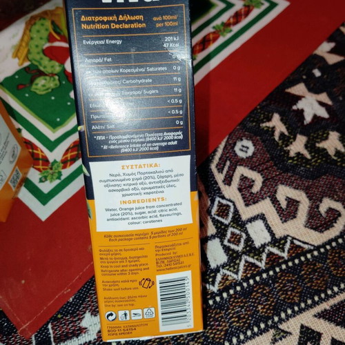 Viva orange fruit drink pack of 4 x 1L new
