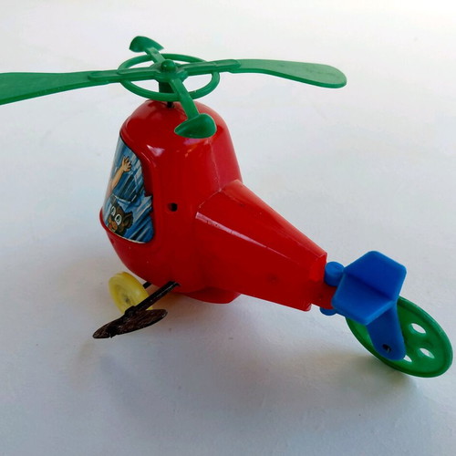 Wind-up Priftis helicopter toy from the 70s new