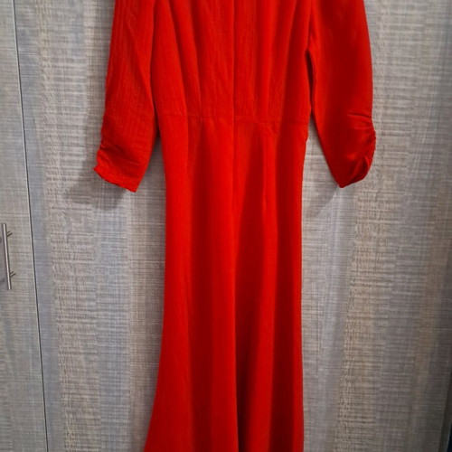 Sinsay midi dress with 3/4 sleeve red like new