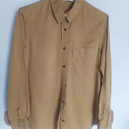 Mango women's shirt new, olive khaki color, size S