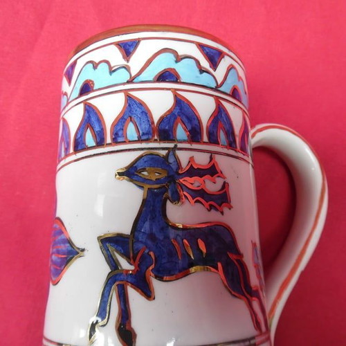 Traditional handmade Rhodian decoration with painted deer design