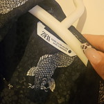 Zara σατέν crop πουκάμισο μαύρο, καινούργιο