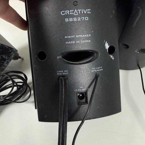 Creative Sound Blaster SBS270 stereo speakers set used with AC/DC adapter
