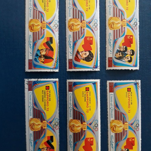 Winter Olympic Games 1972 stamps used, pack from United Arab Emirates