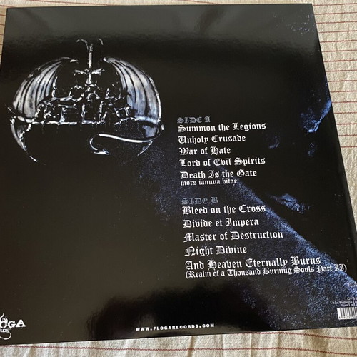 Lord Belial Unholy Crusade LP Swedish black/death metal, like new, blue vinyl