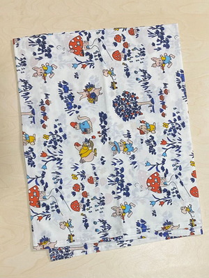Cotton Baby Crib Sheet with Animals, Like New, 1.05x1.60 m