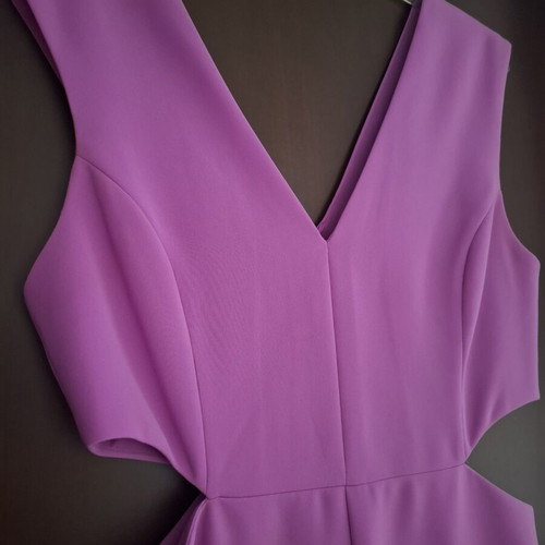 Mango jumpsuit size M used, purple with cutouts