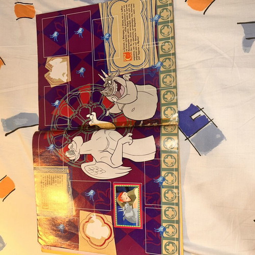 The Hunchback of Notre Dame Panini Disney album used, 20 stickers attached