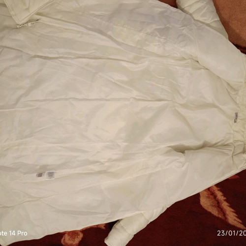 Cherokee long white jacket Large like new