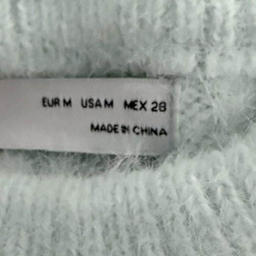 Bershka Fuzzy Turquoise Sweater M Like New