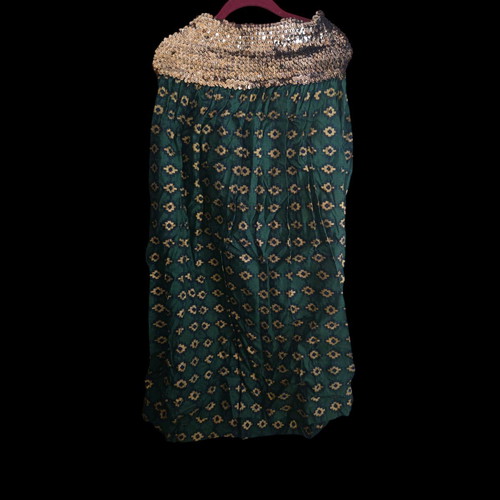 Boho skirt like new, colorful cotton with bronze sequins