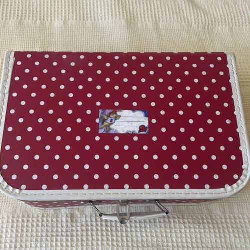 Polka Dot Red Storage Case used for Crafts and Toys