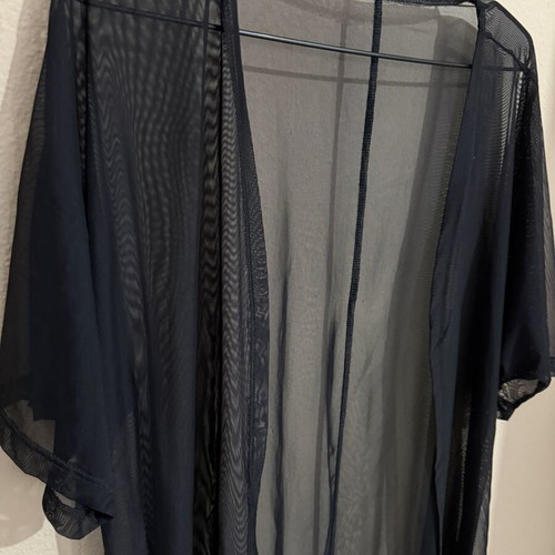 See Through Kimono Shein black like new