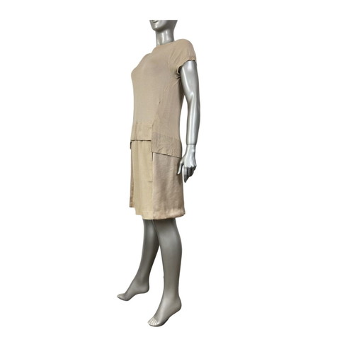 Multilayer knitted Schumacher dress used, beige, size M