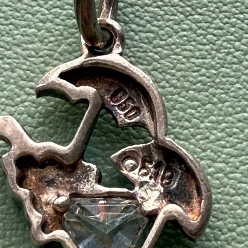 Silver 950 Necklace Pendant like new, cocktail design