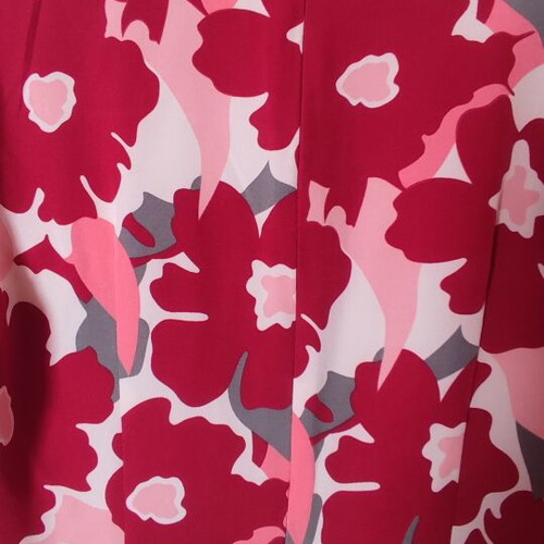 Floral midi dress size S like new, pink and red shades, slit
