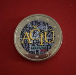 2€ colored Lithuania coin 2015