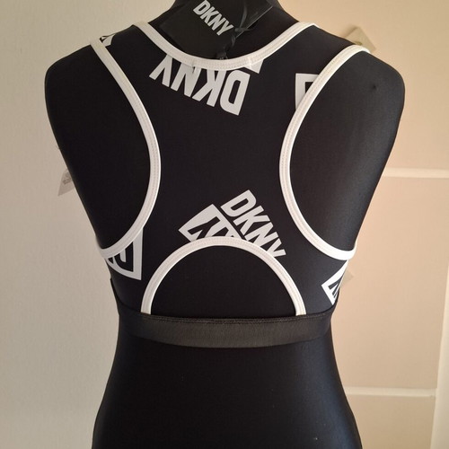 DKNY swimsuit top new with tag, size S-M, black and white