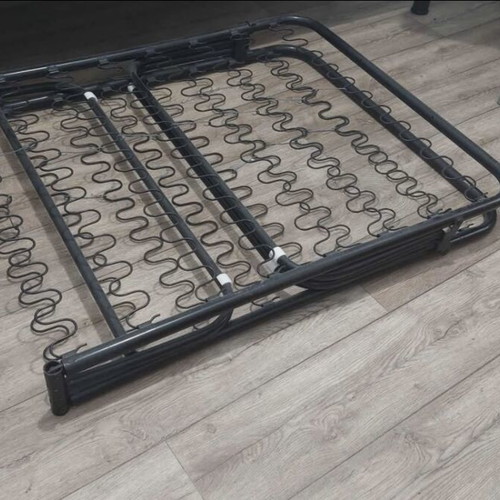 Metal bed with mattress like new