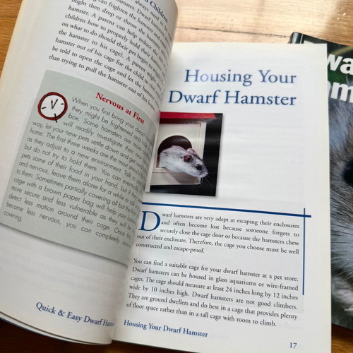 Dwarf Hamster Care Books new, set of 2, English