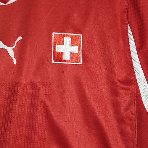 Puma Switzerland SFV Home Soccer Jersey Shirt Red White Size L Credit Suisse