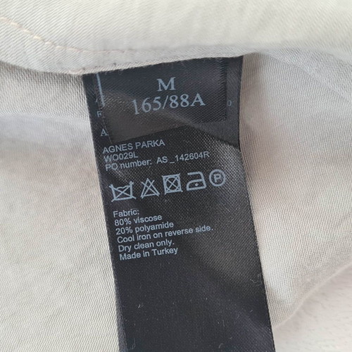 All Saints Agnes Parka women's light jacket size M grey like new