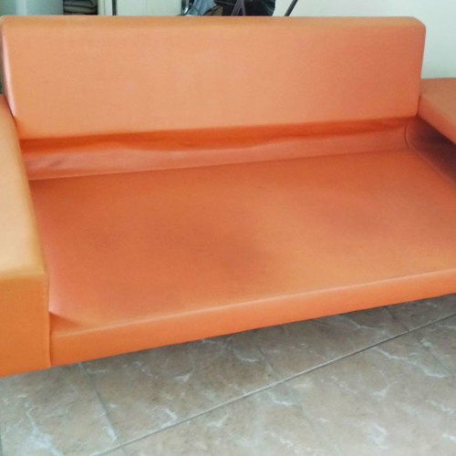 Leather 2-Seater Sofa used, set of 4 pieces