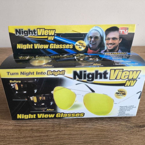 HD Vision Fog and Night Driving Glasses new, yellow