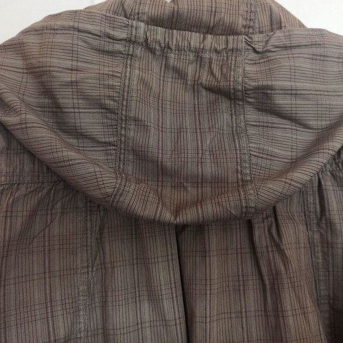 Mango lightweight jacket Large with hood and check pattern like new