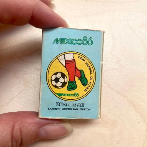 Mundial Mexico 86 Vintage Matchbox Like New Greek Production
