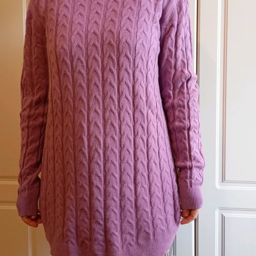 Purple pullover blouse dress new, size M