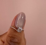 Silver solitaire ring used