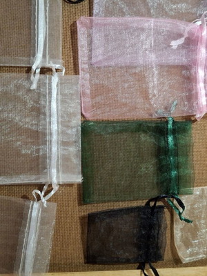 Pouches pack of 15, various colors and sizes like new