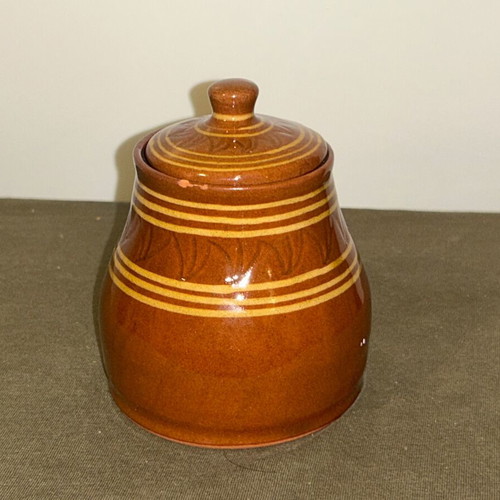 Vintage Bulgarian Ceramic Tea Set Troyan Pottery, 10 pieces, like new