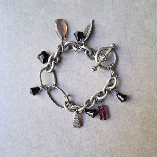 Silver-Tone Charm Bracelet like new