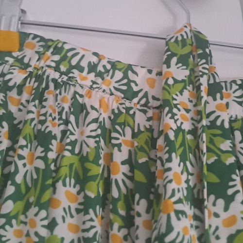We Are satin skirt size large like new, multicolor green