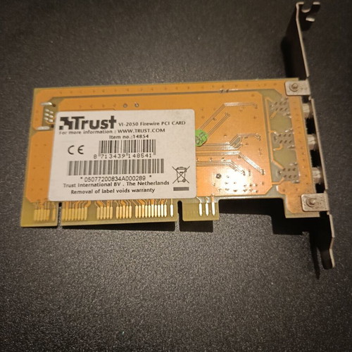 Trust VI-2050 Firewire PCI card used, 3 ports