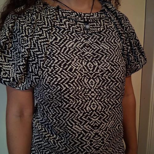 Geometrical dress, black and white, size M